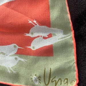 Vera Neumann Bird Print Red Scarf